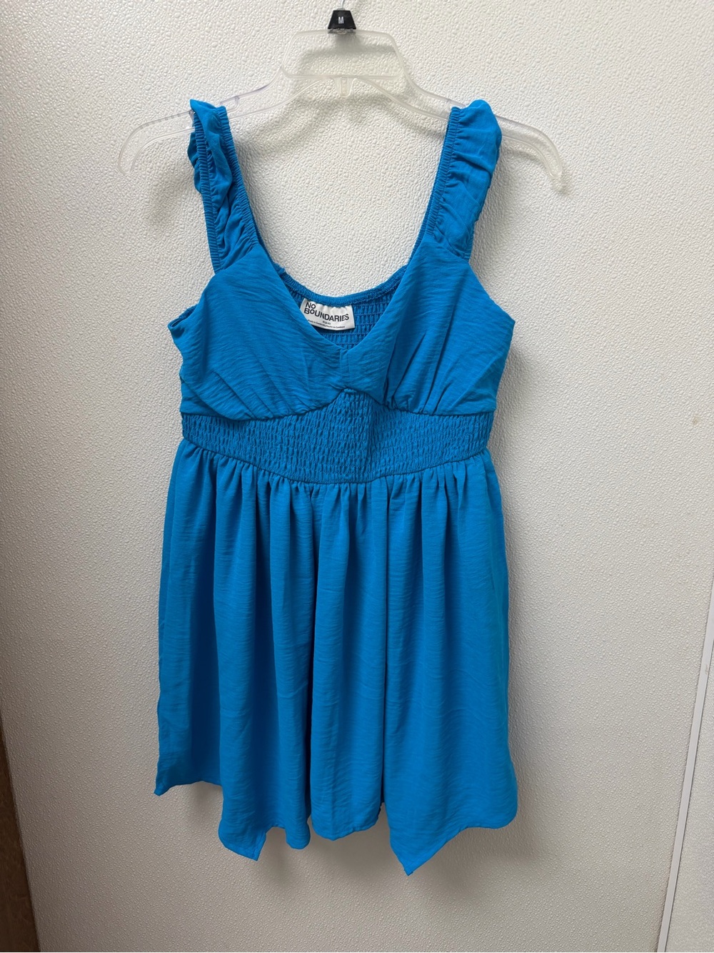 No Boundaries Turquoise Blue Ruffle Tank